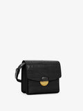 Side image of Embossed Croc Dia Day Bag in BLACK