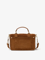 Proenza Schouler back image of PS1 Tiny Bag In Soft Suede in saddle