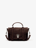 Proenza Schouler front image of PS1 Tiny Bag in CHESTNUT