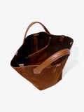 Aerial image of Large Chelsea Tote In Soft Suede in SADDLE