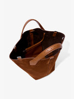 Aerial image of Large Chelsea Tote In Soft Suede in SADDLE