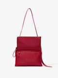 Proenza Schouler back image of opened flap City Bag in rosewood