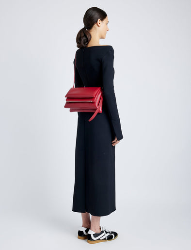 Proenza Schouler image of model wearing City Bag in rosewood