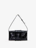 Back image of Flip Shoulder Bag in Eel in BLACK