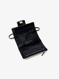 Aerial image of Flip Shoulder Bag in Eel in BLACK