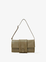 Front image of Flip Shoulder Bag in OLIVE