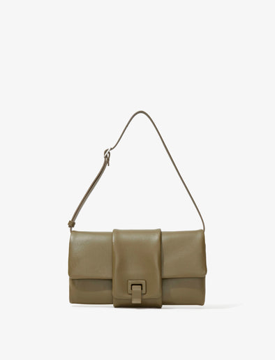 Front image of Flip Shoulder Bag in OLIVE