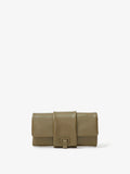 Front image of Flip Shoulder Bag in OLIVE with strap down