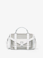 Front image of PS1 Tiny Bag In Perforated Leather in OPTIC WHITE