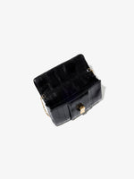 Aerial image of Flip Shoulder Chain Clutch in Eel in BLACK