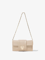 Front image of Flip Shoulder Chain Clutch in TAUPE