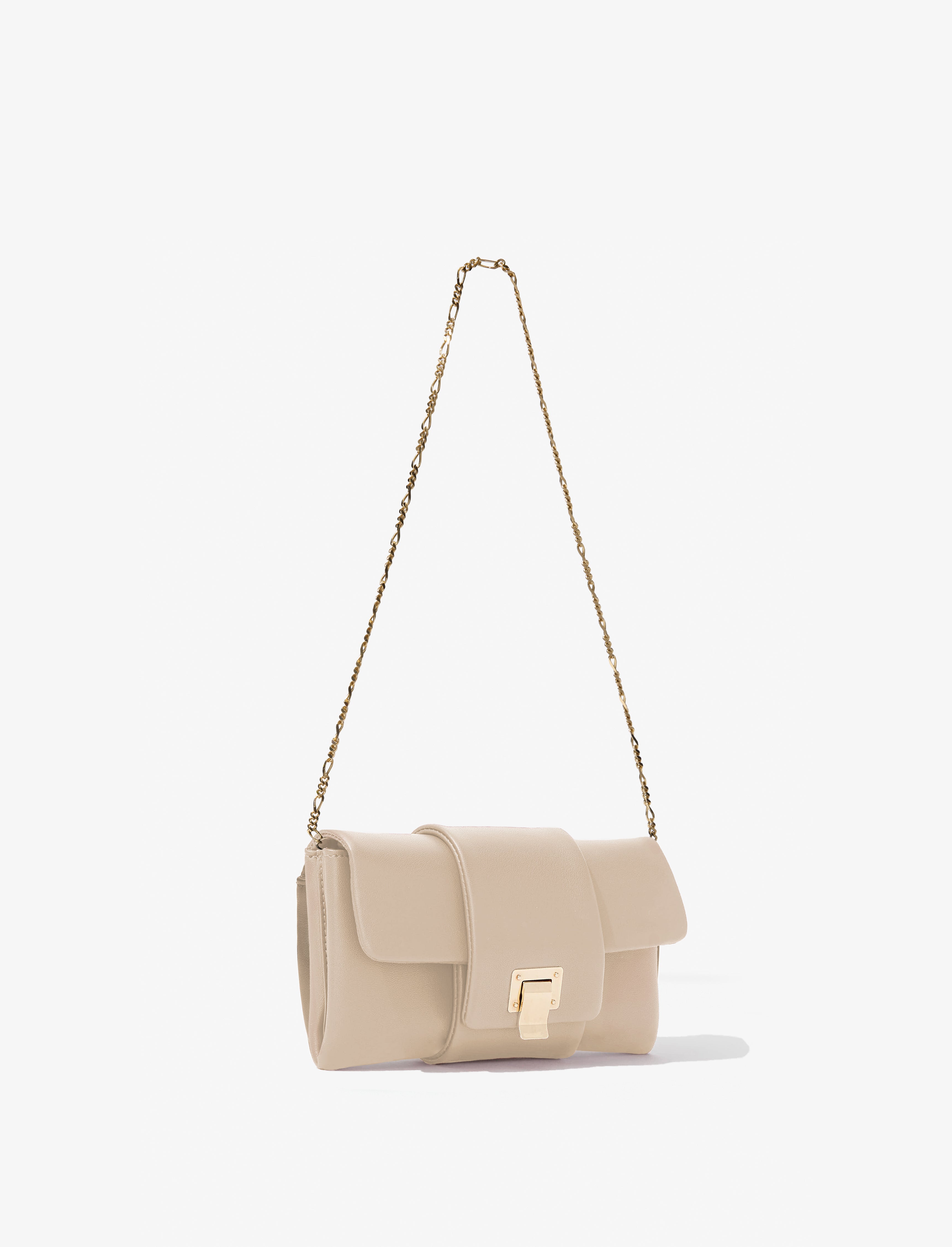 Proenza Schouler Flip Shoulder Chain Clutch Taupe Proenza Schouler Official Site