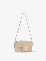 Side image of Flip Shoulder Chain Clutch in TAUPE