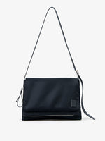 Front image of City Messenger Bag in Puffy Nylon in BLACK