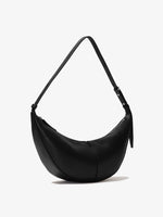 3/4 front image of Slide Bag in Smooth Nappa in BLACK