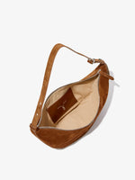 Aerial image of Slide Bag in Soft Suede in SADDLE