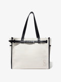 Front image of Belted Tote in Canvas in NATURAL