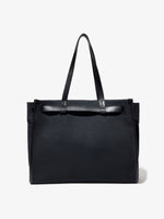 Back image of Belted Tote in Canvas in BLACK