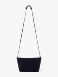 Proenza Schouler front image of Bond Bag in Suede in DEEP NAVY with strap extended