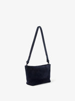 Proenza Schouler side image of Bond Bag in Suede in DEEP NAVY