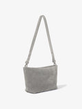 Side image of Bond Bag in Suede in GREY