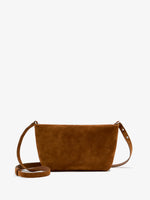 Front image of Bond Bag in Suede in saddle