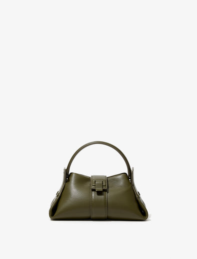 Front image of Mini Park Crossbody Bag in OLIVE