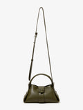 Front image of Mini Park Crossbody Bag in OLIVE with strap extended