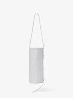 Front vertical image of Silo Bag in Ostrich Embossed Calf in CREAM