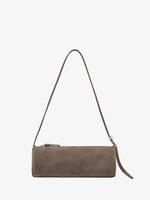 Front image of Silo Bag in Kid Suede in TAUPE