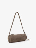 Side image of Silo Bag in Kid Suede in TAUPE