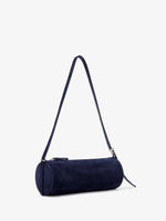 Side image of Silo Bag in Kid Suede in DEEP NAVY