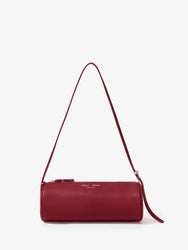 Front image of Silo Bag in Nappa in Rosewood