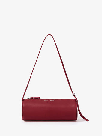 Front image of Silo Bag in Nappa in Rosewood