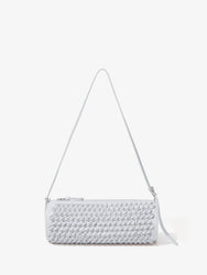 Front image of Silo Bag in Knotted Smooth Nappa in OPTIC WHITE