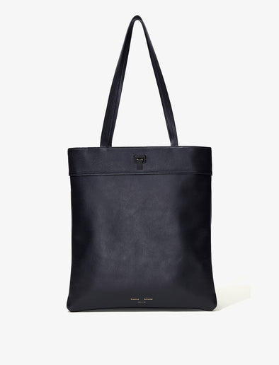 Front image of Split Tote in Nappa in Black