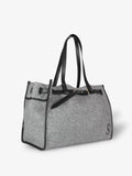 Proenza Schouler 3/4 Front Still Life image of Belted Tote in Felt in SLATE