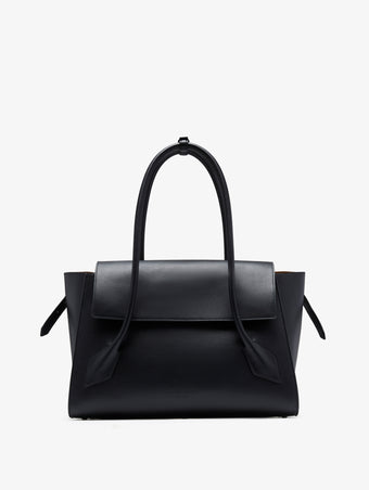 Front image of Tate Bag in Smooth Calfskin in BLACK