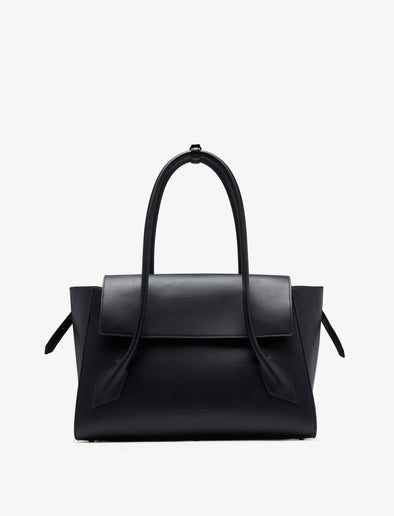 Front image of Tate Bag in Smooth Calfskin in BLACK