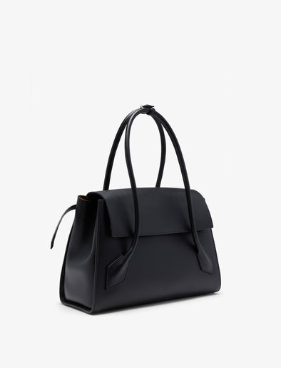 Side image of Tate Bag in Smooth Calfskin in BLACK