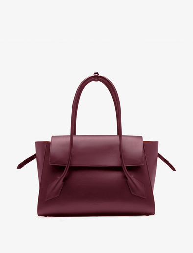 Front image of Tate Bag in Smooth Calfskin in DARK RED