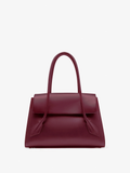 Front image of Tate Bag in Smooth Calfskin in DARK RED with front flap