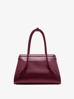 Back image of Tate Bag in Smooth Calfskin in DARK RED with front flap