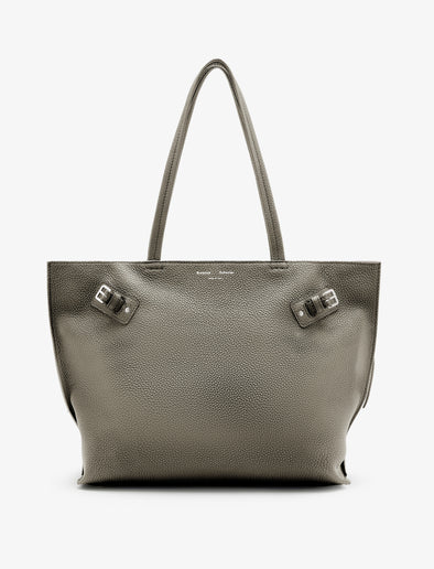 Front image of Days Tote in Pebbled Calf Skin in SLATE