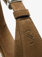 Detail image of Mini Slide Bag in Soft Suede in Cumin