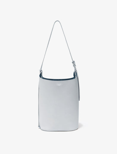 Proenza Schouler Side image of Brant Bucket Bag in Smooth Calf in Smoke