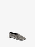 Proenza Schouler front 3/4 image of Glove Embellished Ballet Flats in black