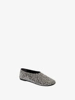 Proenza Schouler front 3/4 image of Glove Embellished Ballet Flats in black