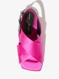 Aerial image of Square Crossover Sandals In FUSCHIA