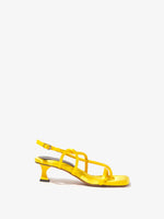 Side image of Square Strappy Sandals - 50mm in yellow